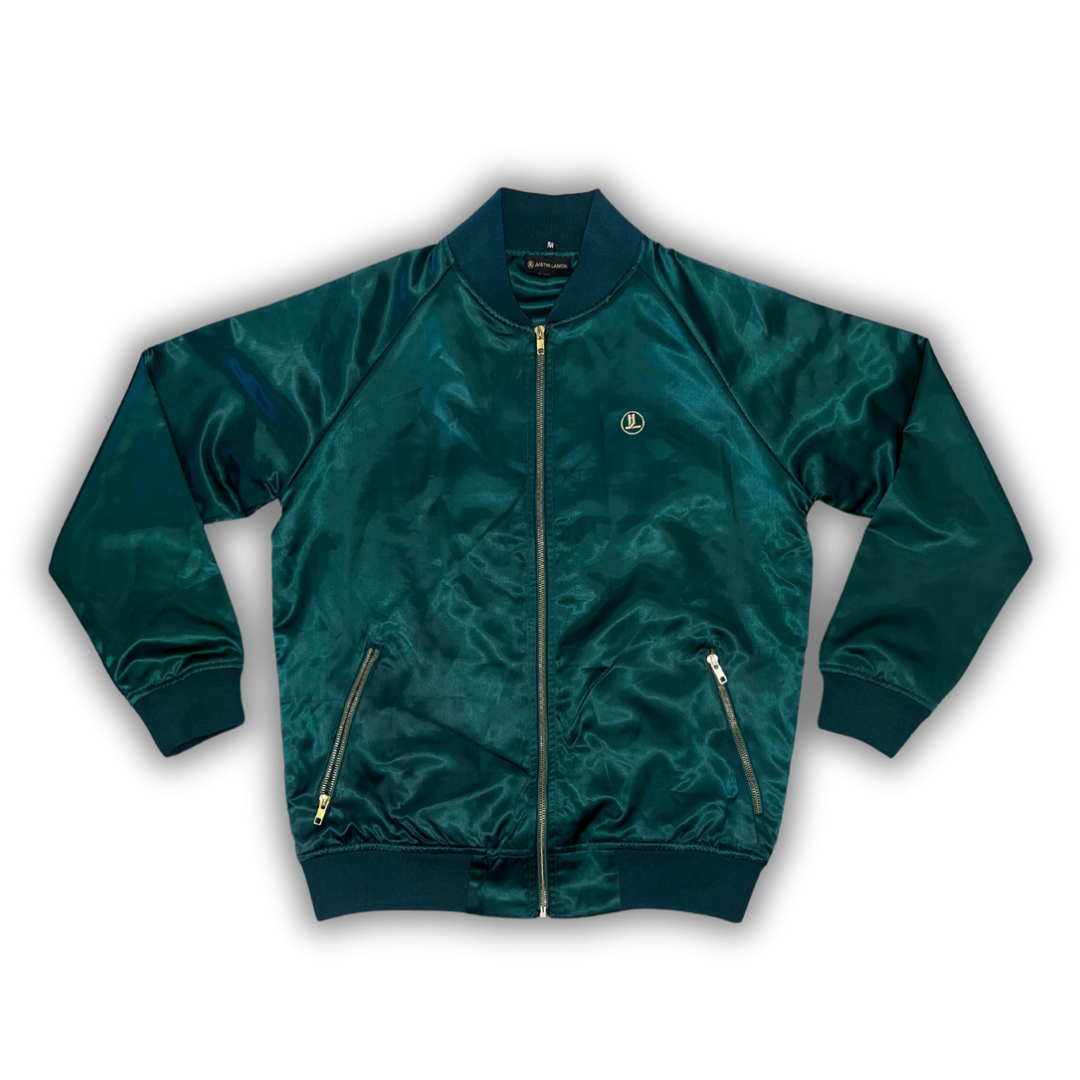 Luxury Acetate Satin-Blend Tracksuit - Dark Green