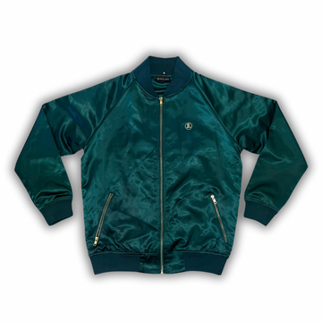Luxury Acetate Satin-Blend Tracksuit - Dark Green